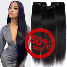 CLEARANCE Virgin Human Hair 1-3 Bundles Weave Weft Extensions MALAYSIAN Weft USA