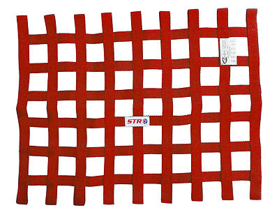 STR Fensternetz Gurtband Schwerlast rechteckig SFI 27.1 Stock Car Mini - rot