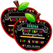 First and Last Day of School Board Double-Sided Back to School Board Sign for 