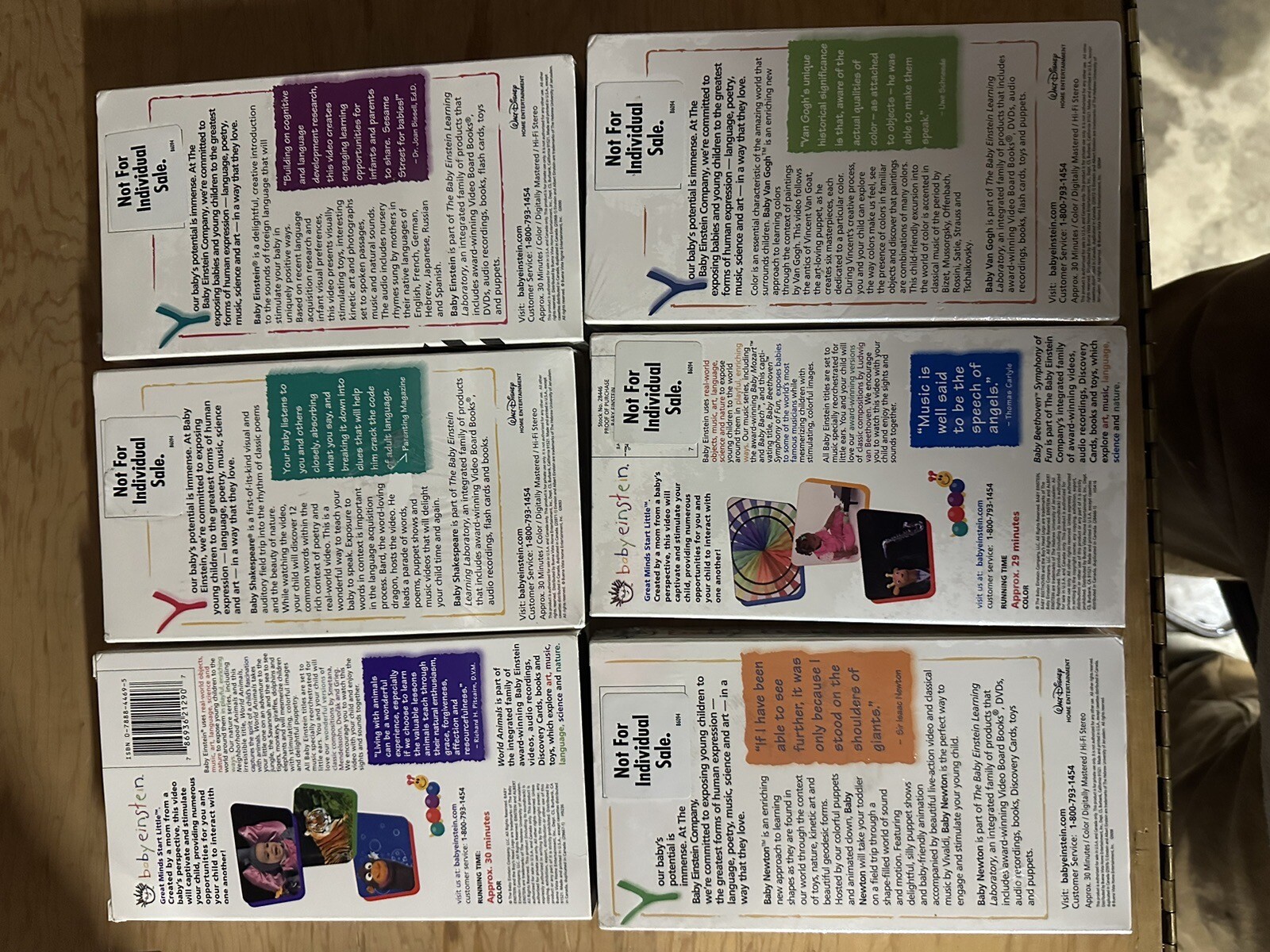 Baby Einstein VHS tape Lot of 6. 5 Of Them Are New And Sealed. Kids Learning eBay