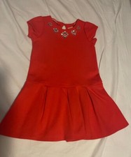 GYMBOREE WOODLAND WONDER POPPY RED SPARKLE FLARE DRESS SZ 5