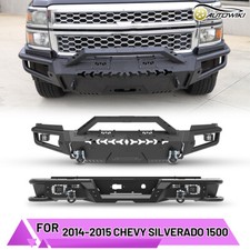 Black Steel Front Rear Bumper 2014 2015 For Chevrolet Silverado 1500 Truck
