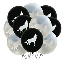 Wolf Balloons 12 Latex Birthday Party Event W...