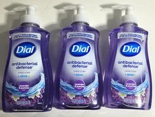 Dial Antibacterial Defense Liquid Hand Soap, Lavender + Aloe, 11 oz  (3 Pack)