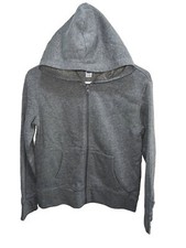 Girls Gray Hooded Sweater size XL 14/16 Old Navy hooded long sleeve full zippe