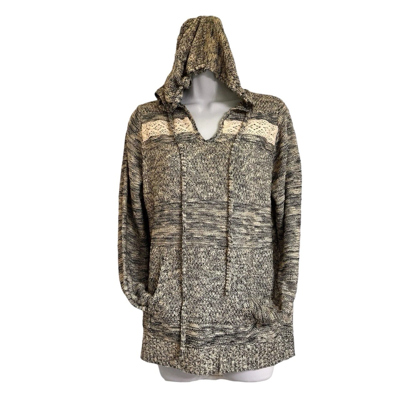 VETEMENTS Maglione One World pull over taglia PL tasche canguro felpa blu maniche lunghe