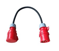 Adapter 16A to 32A 11kw to 22kw IP44 5 pins red EV car charge