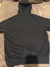 Nike Club Fleece Pullover Hoodie Black Orange Blue Terry FN3104-010 Men sz Med