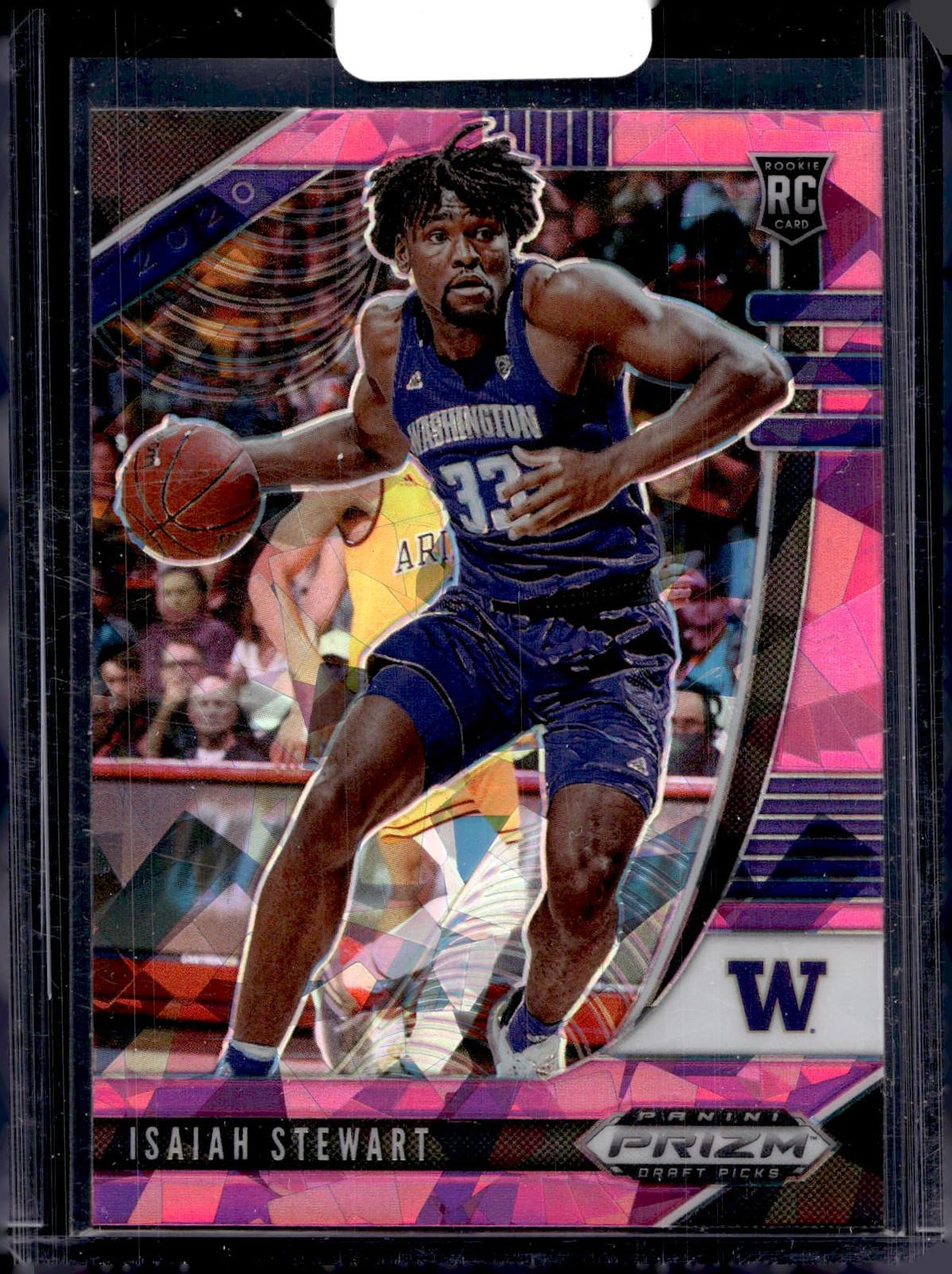 2020 Panini Prizm Draft Picks Collegiate #66 Isaiah Stewart Pink Ice