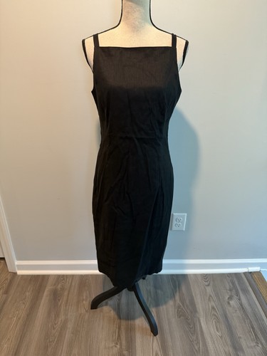J Crew schwarzes hochgeschlossenes Etuikleid aus Stretch-Leinenmischung neu mit Etikett Damengröße 6 " - Bild 10 von 11