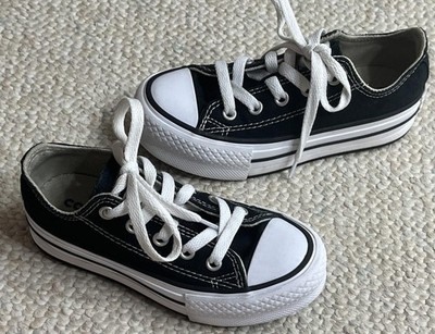 Converse All Star LIFT Black Boy's Size 11 Youth Canvas Sneakers Shoes