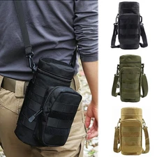 Tactical Military Water Bottle Pouch Travel Sports Kettle Carry Bag Molle Pack