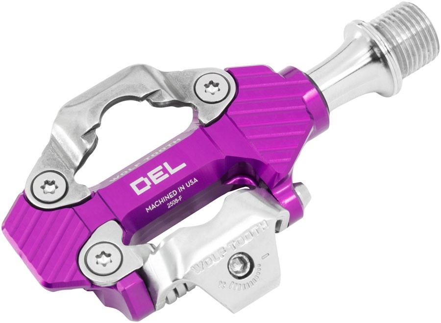 Wolf Tooth DEL Gravel Race Clipless Pedals - Ultraviolet Purple Alloy 42390₽