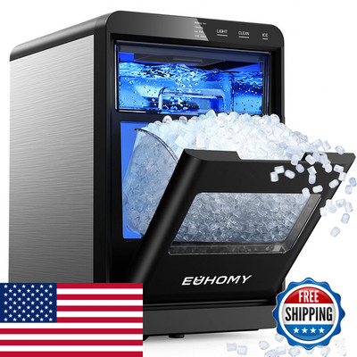 Euhomy Nugget Ice Maker Countertop 40Lbs/24H Pebble Ice Maker Machine