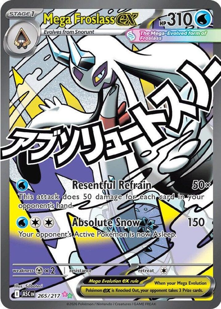 Mega Froslass ex 265/217 Mega Attack Rare Ascended Heroes Pokemon Holo Near Mint