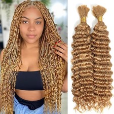 Synthetic Braiding Hair for Boho Braids Crochet Hair for Black 100g 10 Bundle...