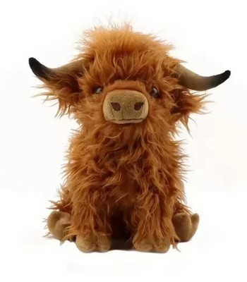 Highland Cow Plush Pillow Weighted Stuffed Animal Warm Gift Super Soft Cow
