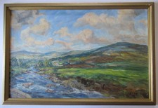 Mid Century HENRY J FOY Listed Irish River Dun Impressionist Oil Painting