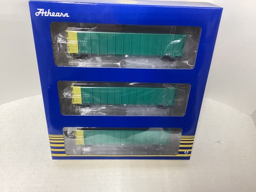 Paquete de 3 góndolas de carbón Athearn #7679 escala HO “FPP” 50' Thrall lado alto | Zustand: New