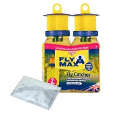 Zero In Outdoor Fly Trap Ready Baited Outdoor Fly Catcher Twin Pack Non Toxic