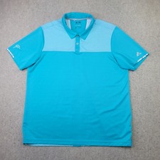 Adidas Climachill Polo Shirt Mens XL Blue Short Sleeve Golf Logo Cooling Stretch