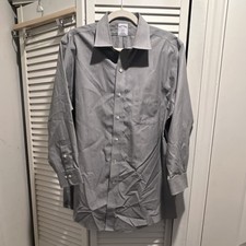 Brooks Brothers 1818 Regent Dress Shirt 16.5 Gray All Cotton Non-Iron