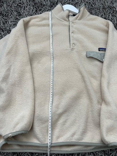 Vintage Patagonia Synchilla Fleece Jacket Snap T Pullover Men Size L  White - Picture 15 of 19