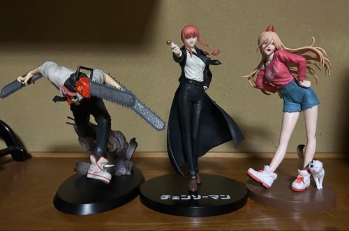 Chainsaw Man Figure Set Denji Makima Power Collectible Anime Japan Preowned