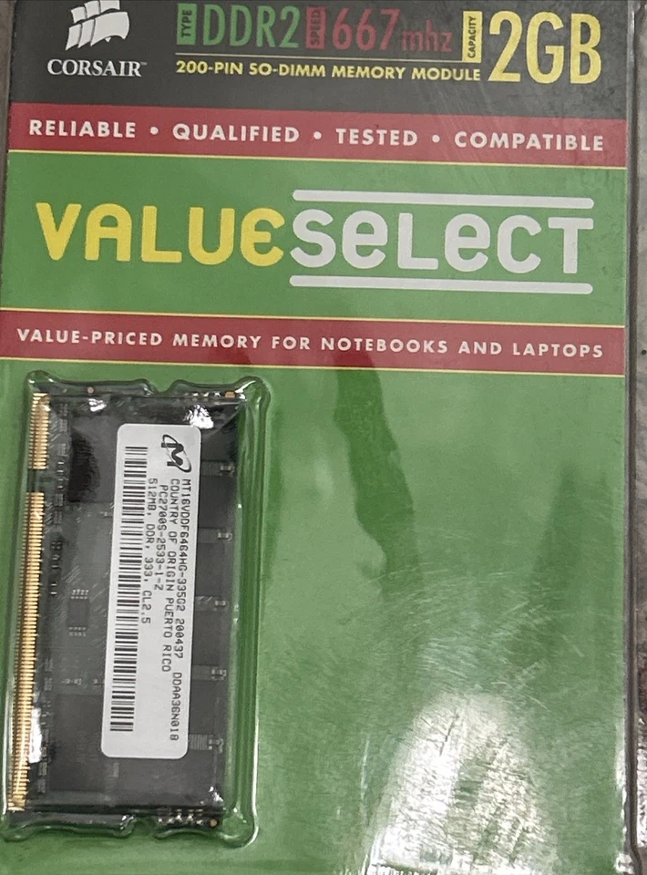 (3) 667 MHz 2GB Memory Modules DDR2 SO-DIMM 200 Pin Notebooks Laptops New - Image 4 of 4
