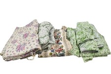 Unbranded Vintage Curtains Floral Patterns Mixed Lot 4 Pairs Decorative Fabric