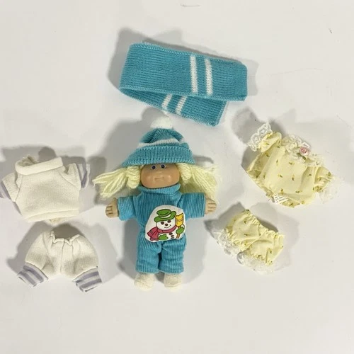 Vintage Cabbage Patch Kids Playmate 5.5" Coleco Doll W Clothing Outfits Pin-up