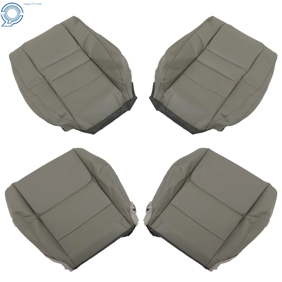 For Honda Accord 2008-2012 Seat Cover Front Left&Right Bottom&Top Gray Leather - Image 4 of 4