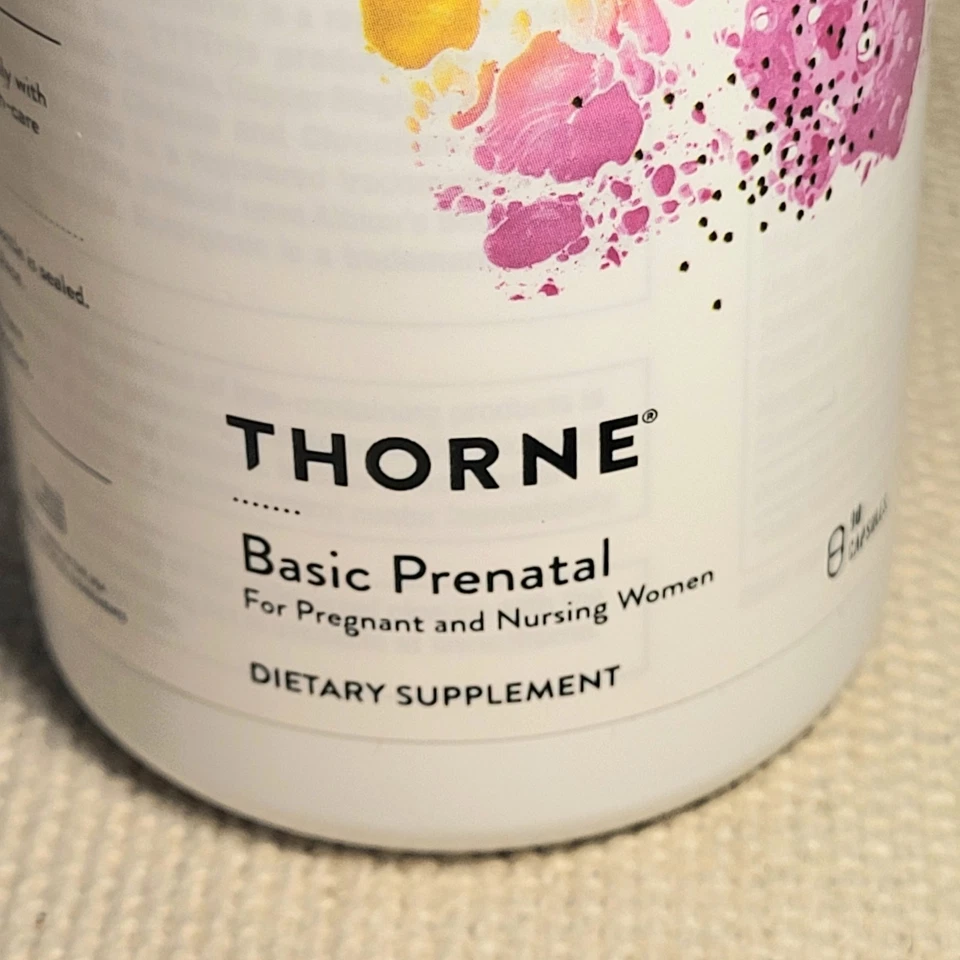 Thorne Research Suplemento Prenatal Básico 90ct Sin Gluten Exp 3/26 Foto 2 de 4