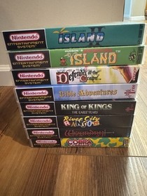8 Lot NES Custom Game Case River  Ransom  Bible Adventure Island  + More