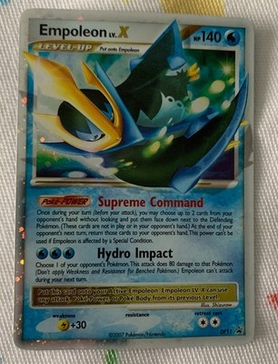 AUTHENTISCHE 2007 Pokémon Karte Empoleon LV.X (Diamond & Pearl Black Star Promo 11)