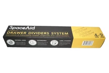 SPACE AID Bamboo Drawer Divider System w Labels 4 Dividers 9 Inserts