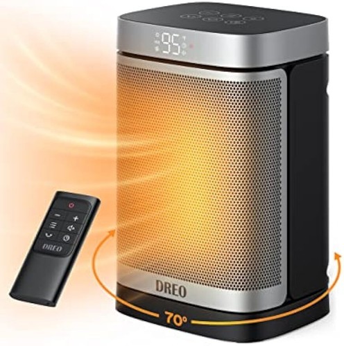 Space Heaters for Indoor Use 70°Oscillating Portable Heater With Remote 1500W - Picture 2 of 7