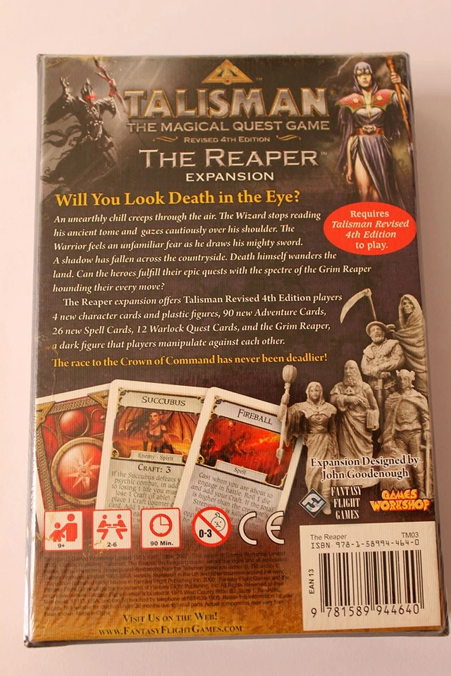 Sealed - Talisman - The Reaper Expansion - 4th Edition - Board Game - Imagen 2 de 3