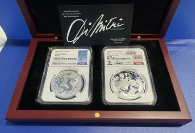 🇺🇸2025 2-Chinese/1-Panda NGC MS70 FDI Gu Signed/1-DRAGON NGC MS70 FDI TOT- 2oz - Image 1 of 4