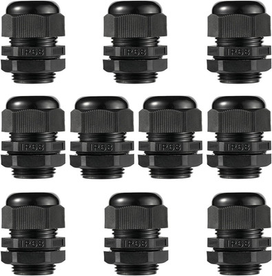 Cable Glands 3/4'' NPT Nylon Cable Connector, Strain Relief Cord Connector, IP68