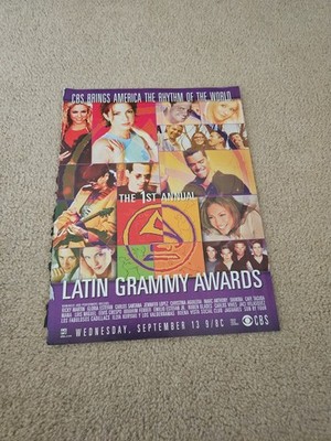 TPEEP459 MAGAZINWERBUNG 11X8'' DER 1. JÄHRLICHE LATEINISCHE GRAMMY AWARDS 