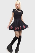 KILLSTAR Oh So Evil Skater Skirt In Black