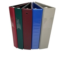 3 Ring Binder Bundle 5 Piece 1 to 2 Inch Mixed Brands Office Supplies School