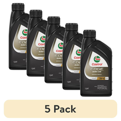 (5 pack) Castrol EDGE Euro 5W-40 A3/B4 Advanced Full Synthetic Motor Oil, 1 Quar