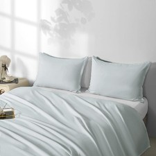 2 Pack King Pillowcases Light Gray Microfiber Zipper Closure 20x36 Breathable