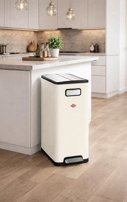 Wesco Big Double Master Mülleimer Abfallsammler Sand-Matt NEU