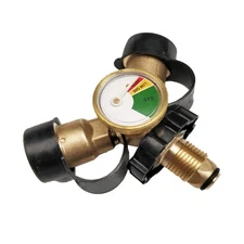 LPG Bottle POL Dual Outlet Adapter inch Y inch Configuration with Gas Level Gaug