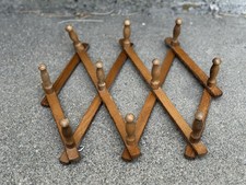Vintage Wood Accordian Expandable Peg Rack 10...