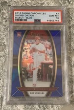 2018 Panini Chronicles Select Blue Prizm #3 Shohei Ohtani RC Rookie /149 PSA 10