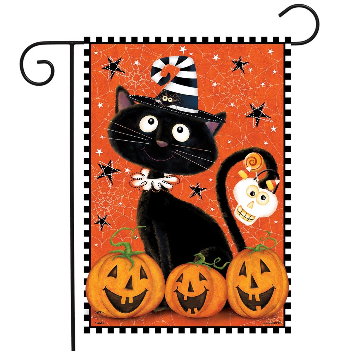 Briarwood Lane Black Kitty Halloween Garden Flag | eBay
